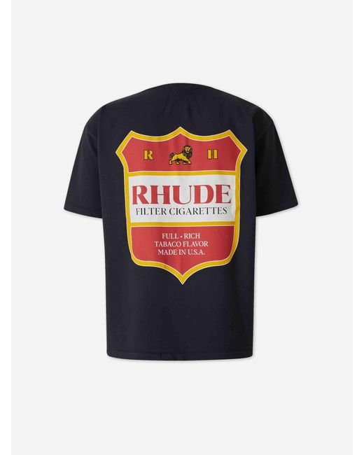 Rhude Black Round Neck T-Shirt for men