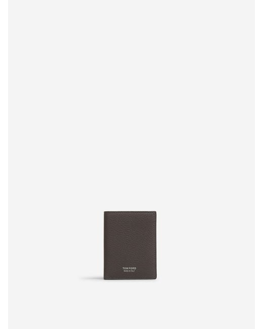 Tom Ford White T-Line Leather Card Holder for men