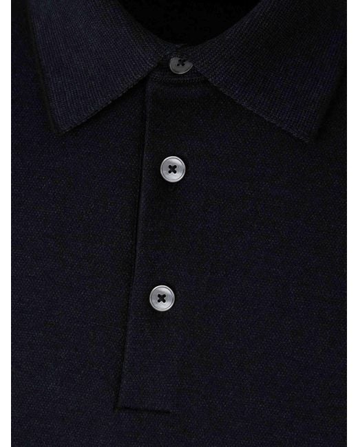 Polo Algodón Zegna de hombre de color Blue