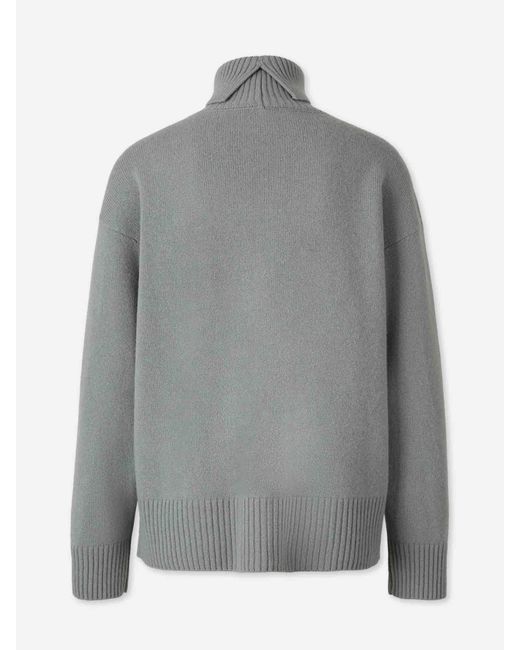Peserico Gray High Neck Sweater