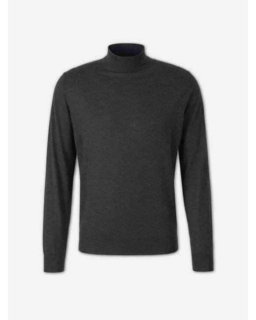 Santa Eulalia Black Thin Turtleneck Sweater for men