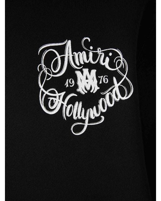 Sudadera Capucha Logo Amiri de hombre de color Black