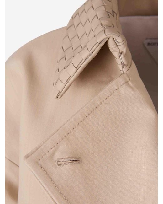 Bottega Veneta Natural Long Cotton Trench Coat