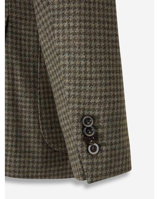 Blazer Dritto Lana di Boglioli in Green da Uomo
