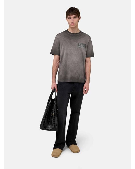 Amiri Gray Logo T-Shirt Short Sleeve for men