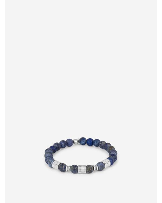Tateossian Blue Giza Beads Bracelet for men