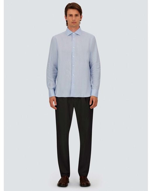 Herno Blue Slim Chino Pants for men