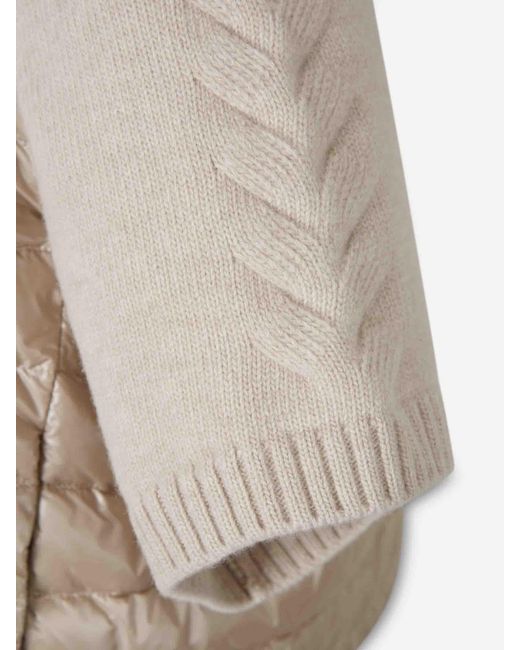 Herno Natural Down Jacket Knit Sleeve