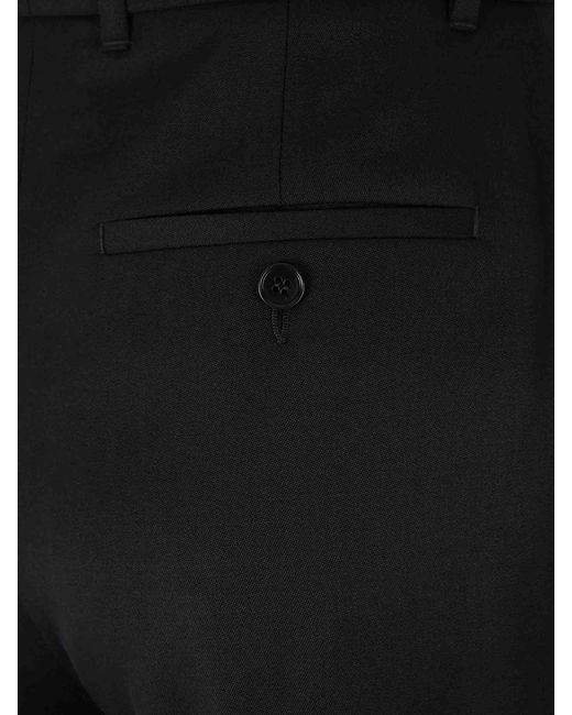 McQueen Black Wool Dress Pants