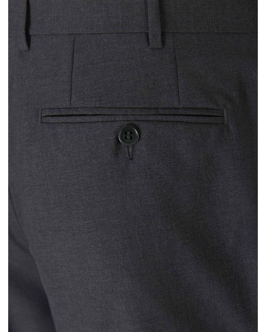 Canali Gray Formal Wool Trousers for men