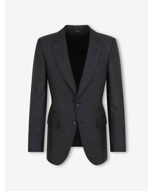 Americana Recta Seda Tom Ford de hombre de color Black