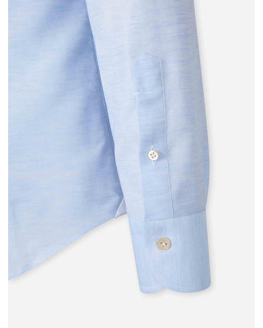 Santa Eulalia Blue Formal Solid Shirt for men