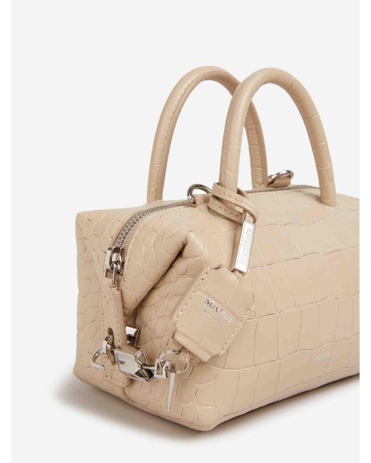 Max Mara Natural Medium Bauletto Bag