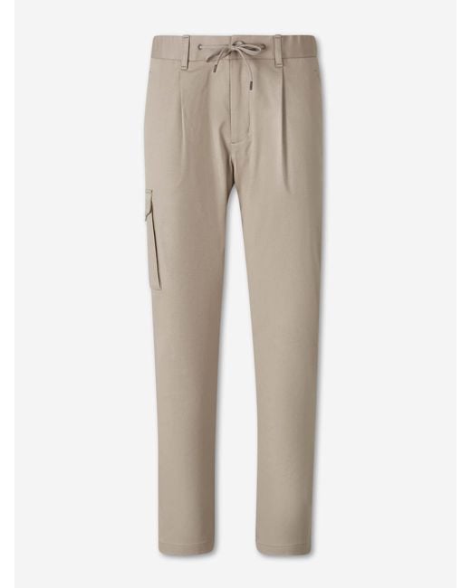 Herno Natural Cotton Straight Leg Trousers for men