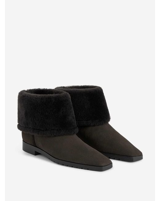 Totême Black Foldable Leather Boots