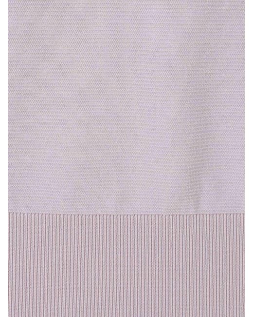 Canali Purple Knit T-Shirt for men