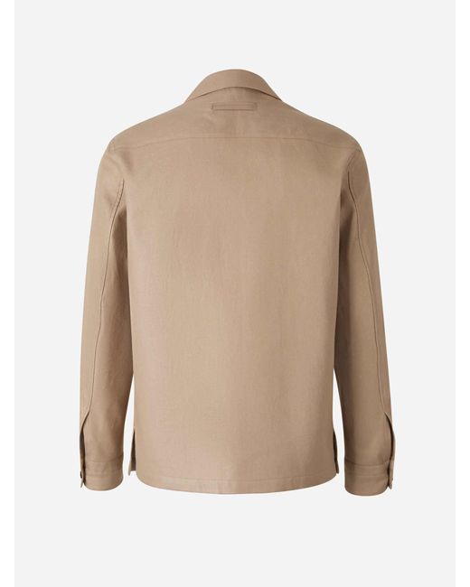 Sobrecamisa Oasi Lino Zegna de hombre de color Natural