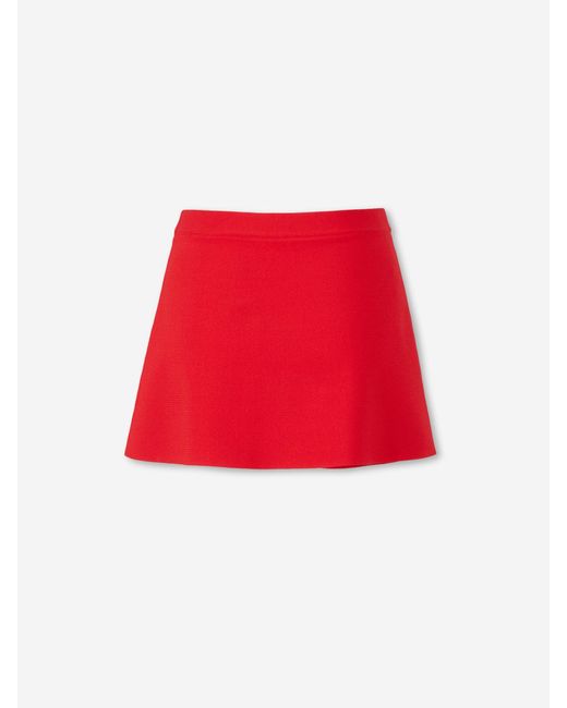 Cult Gaia Red Amoret Knit Skort