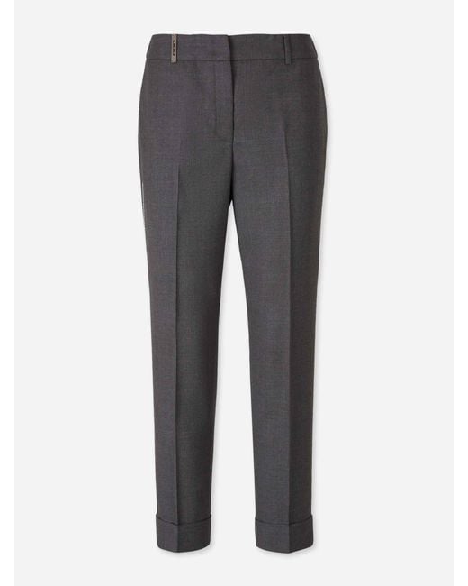 Peserico Gray Straight Cut Chinos