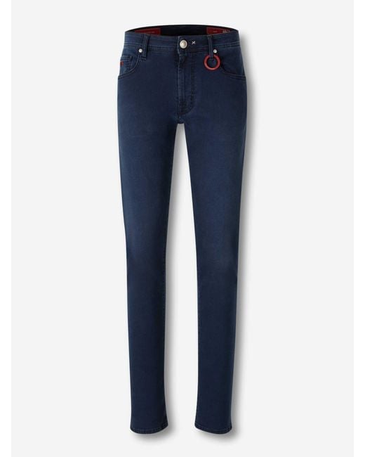 Tramarossa Blue Straight Cotton Jeans for men