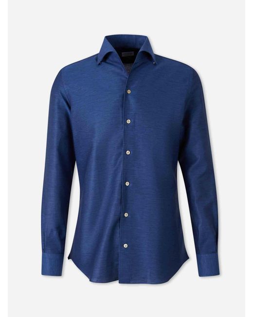 Camicia Semplice di Santa Eulalia in Blue da Uomo