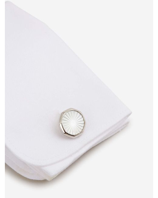 Gemelos Sunburst Tateossian de hombre de color White