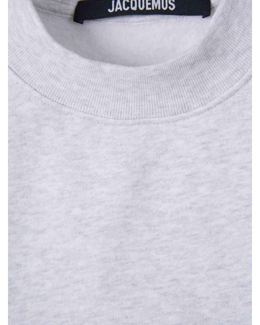 Jacquemus White Gros Grain Sweatshirt for men