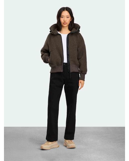 Canada Goose Black Bomber Jacket With Hood