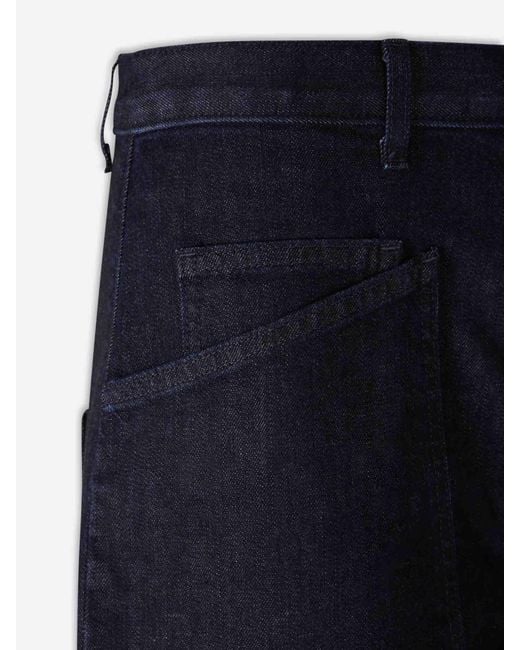 Nili Lotan Blue Shon Wide Leg Jeans