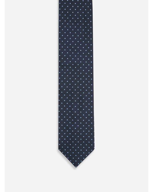 Petronius Blue Silk Polka Dot Tie for men