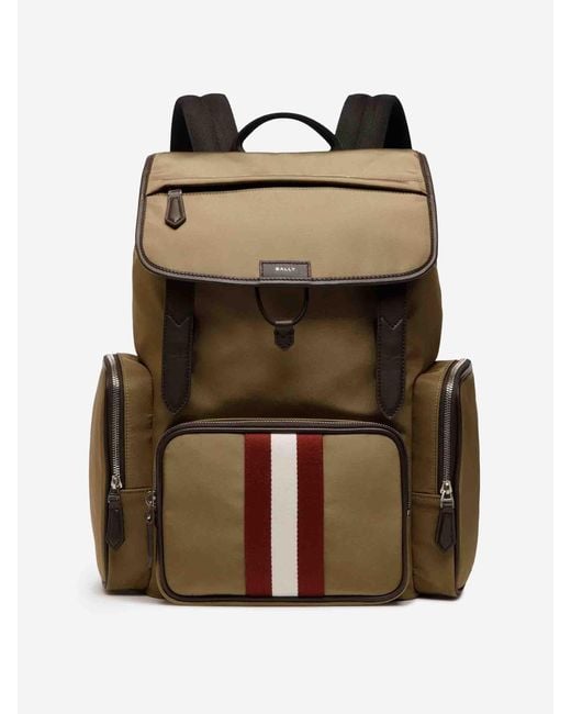 Bally Natural Code Nylon Backpack for men