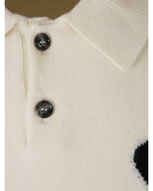 AMI Polo-Pullover in White für Herren