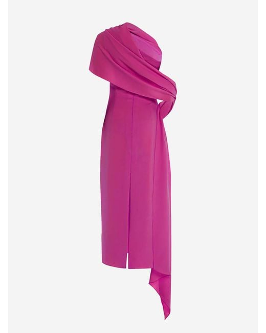 Marmar Halim Pink Strappy Midi Dress