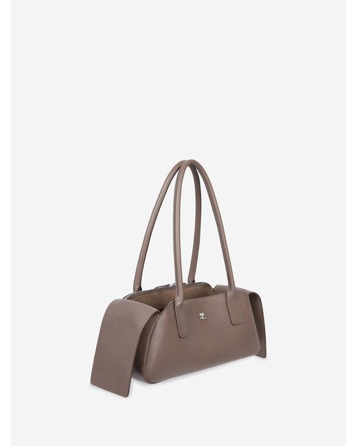 Courreges White Medium Strip Bag