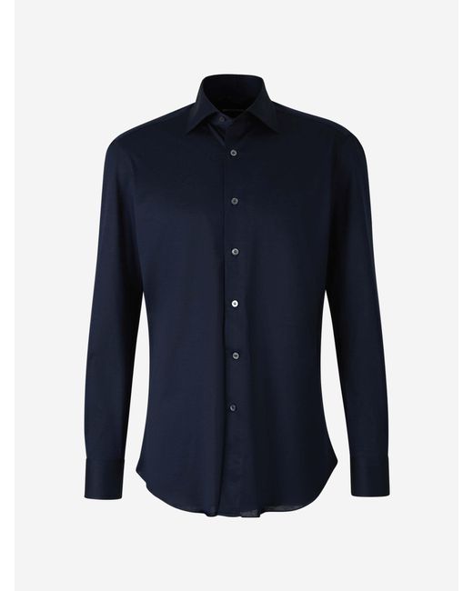 Camisa Micro Punto Fray de hombre de color Blue