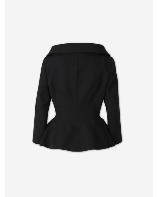 Magda Butrym Black Peplum Fitted Blazer