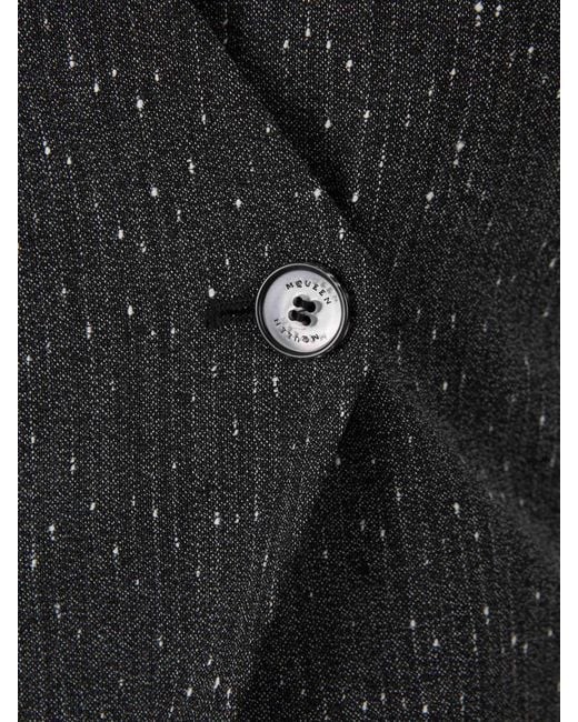 McQueen Black Wool Vest