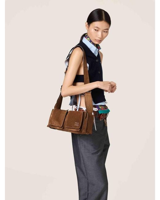 Miu Miu White Utility Shoulder Bag