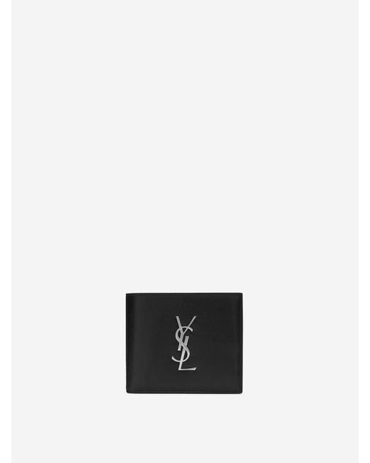 Saint Laurent White Cassandre East/West Wallet for men