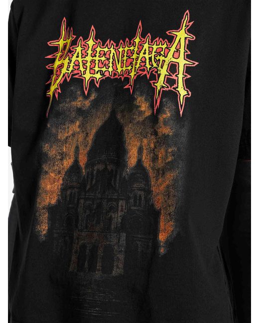 Balenciaga Black Sacré Cœur T-Shirt