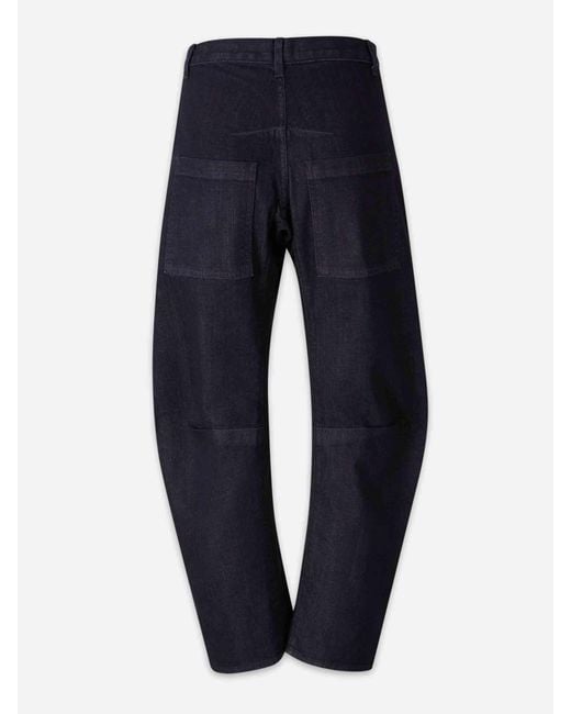 Nili Lotan Blue Shon Wide Leg Jeans