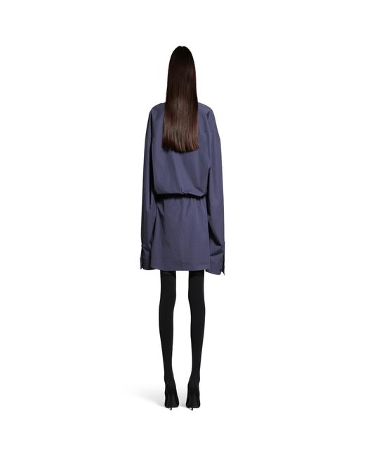 Balenciaga Blue Mini Shirt Dress