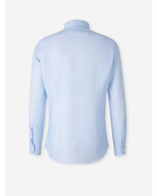 Santa Eulalia Blue Formal Solid Shirt for men