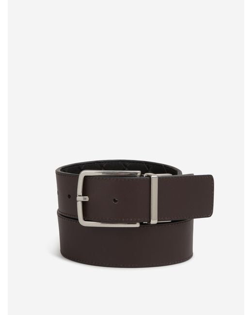 Bottega Veneta Black Reversible Intrecciato Belt for men