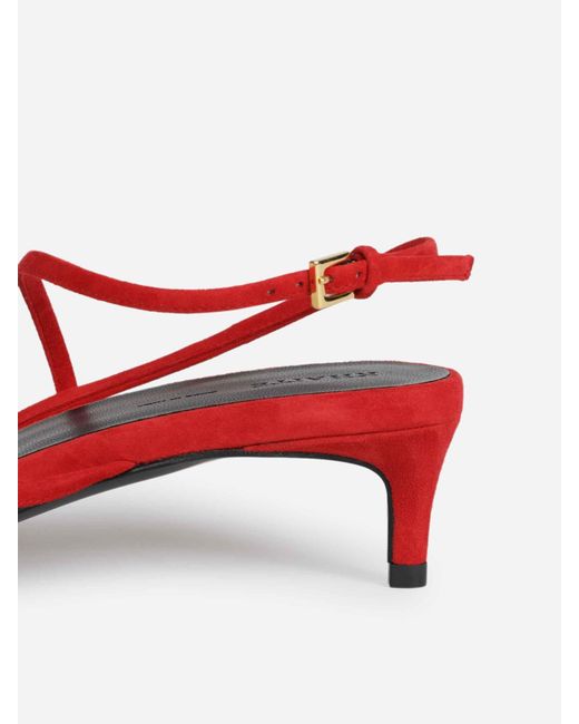 Khaite Red Loop Kitten Sandals