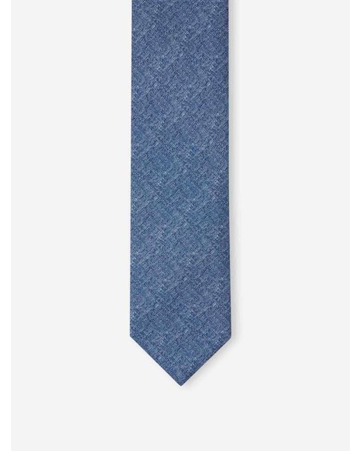 Santa Eulalia Blue Silk Mottled Tie for men