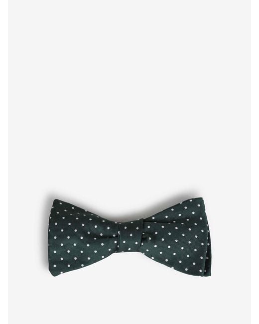 Petronius Green Silk Polka Dot Bow Tie for men