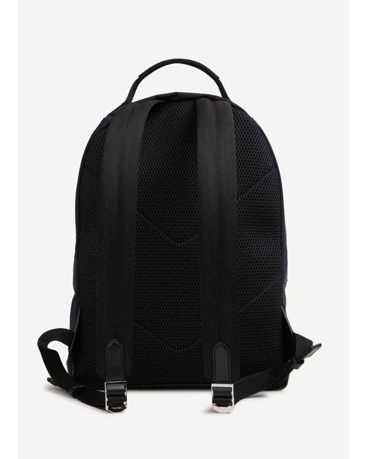 Tom Ford Blue Nylon Leather Backpack for men