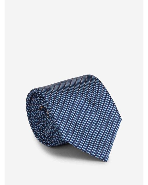 Brioni Blue Textured Tie for men