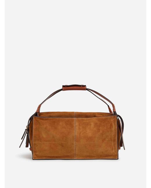 Borsa Harold Suede di Staud in Brown